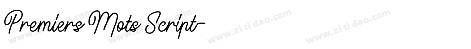 Premiers Mots Script字体转换